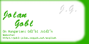 jolan gobl business card